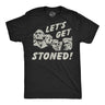 Mens Funny T Shirts Lets Get Stoned Mount Rushmore Sarcastic Fourth Of July Graphic Novelty 420 Tee for Men