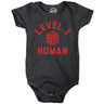 Level 1 Human Baby Bodysuit Funny Sarcastic Roleplay Game Graphic Jumper for Infants