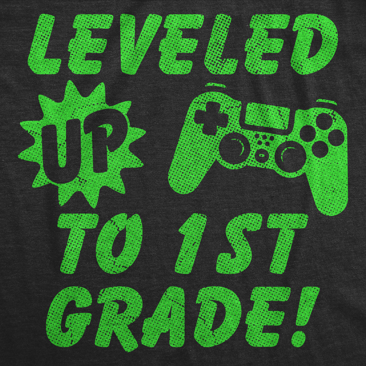 Youth Funny T Shirts Leveled Up to 1st Grade Sarcastic Video Game Graphic Novelty Graduation Tee for Kids