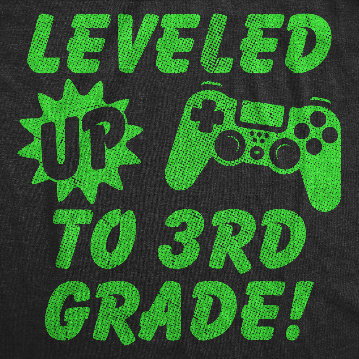 Youth Funny T Shirts Leveled Up to 3rd Grade Sarcastic Video Game Graphic Novelty Graduation Tee for Kids