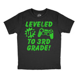 Youth Funny T Shirts Leveled Up to 3rd Grade Sarcastic Video Game Graphic Novelty Graduation Tee for Kids