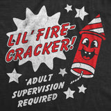 Toddler Funny T Shirts Lil Fire Cracker Sarcastic Fourth Of July Graphic Novelty Tee for Young Kids