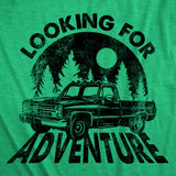 Mens Funny T Shirts Looking for Adventure Sarcastic Graphic Novelty Tees for Men