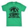 Mens Funny T Shirts Looking for Adventure Sarcastic Graphic Novelty Tees for Men