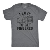 Mens Funny T Shirts I Love to Get Fingered Sarcastic Whiskey Graphic Novelty Tee for Men