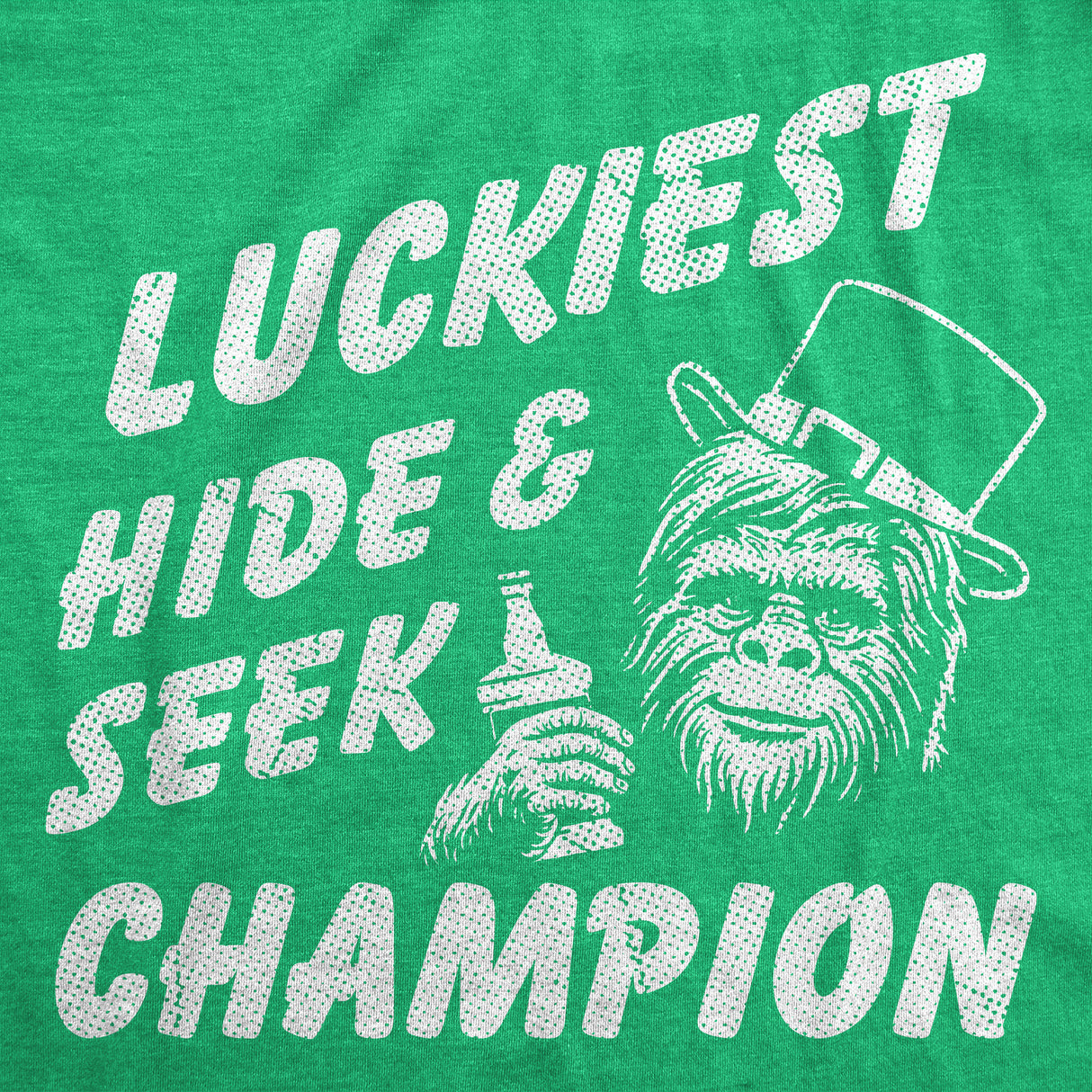 Mens Funny T Shirts Luckiest Hide and Seek Champion Sarcastic St Patricks Day Graphic Novelty Tee for Men