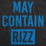 Mens Funny T Shirts May Contain Rizz Sarcastic Graphic Novelty Tee for Men