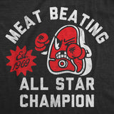Mens Funny T Shirts Meat Beating All Star Champion Sarcastic Graphic Novelty Tee for Men