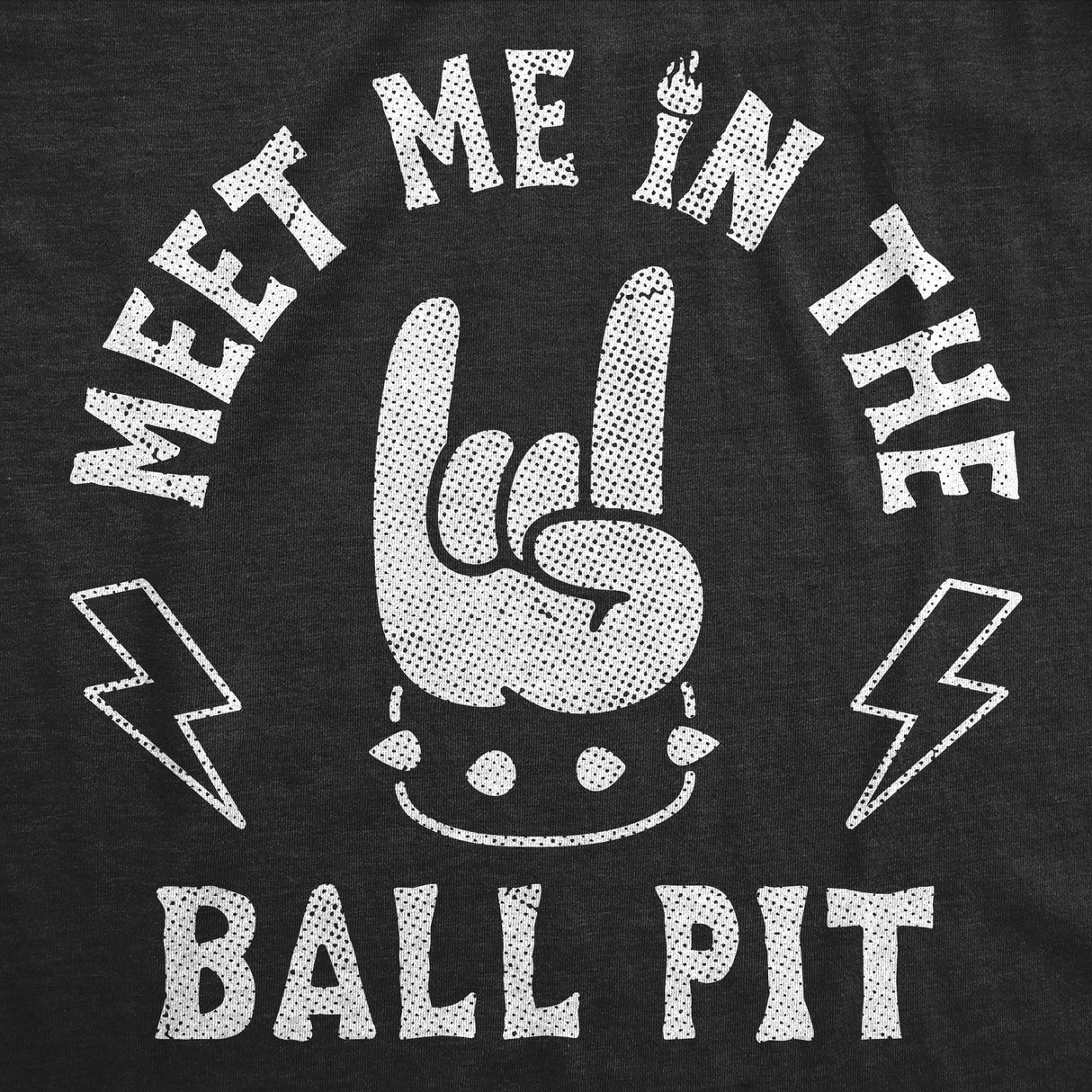Meet Me In The Ball Pit Baby Bodysuit Funny Sarcastic Metal Music Graphic Jumper for Infants