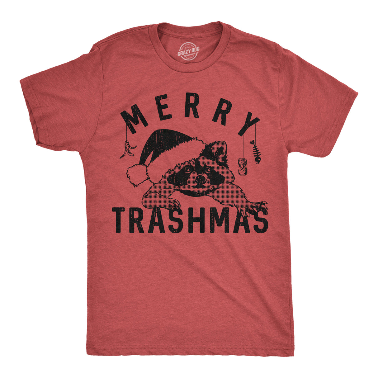 Mens Funny T Shirts Merry Trashmas Sarcastic Christmas Graphic Novelty Tee for Men