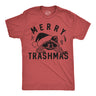 Mens Funny T Shirts Merry Trashmas Sarcastic Christmas Graphic Novelty Tee for Men