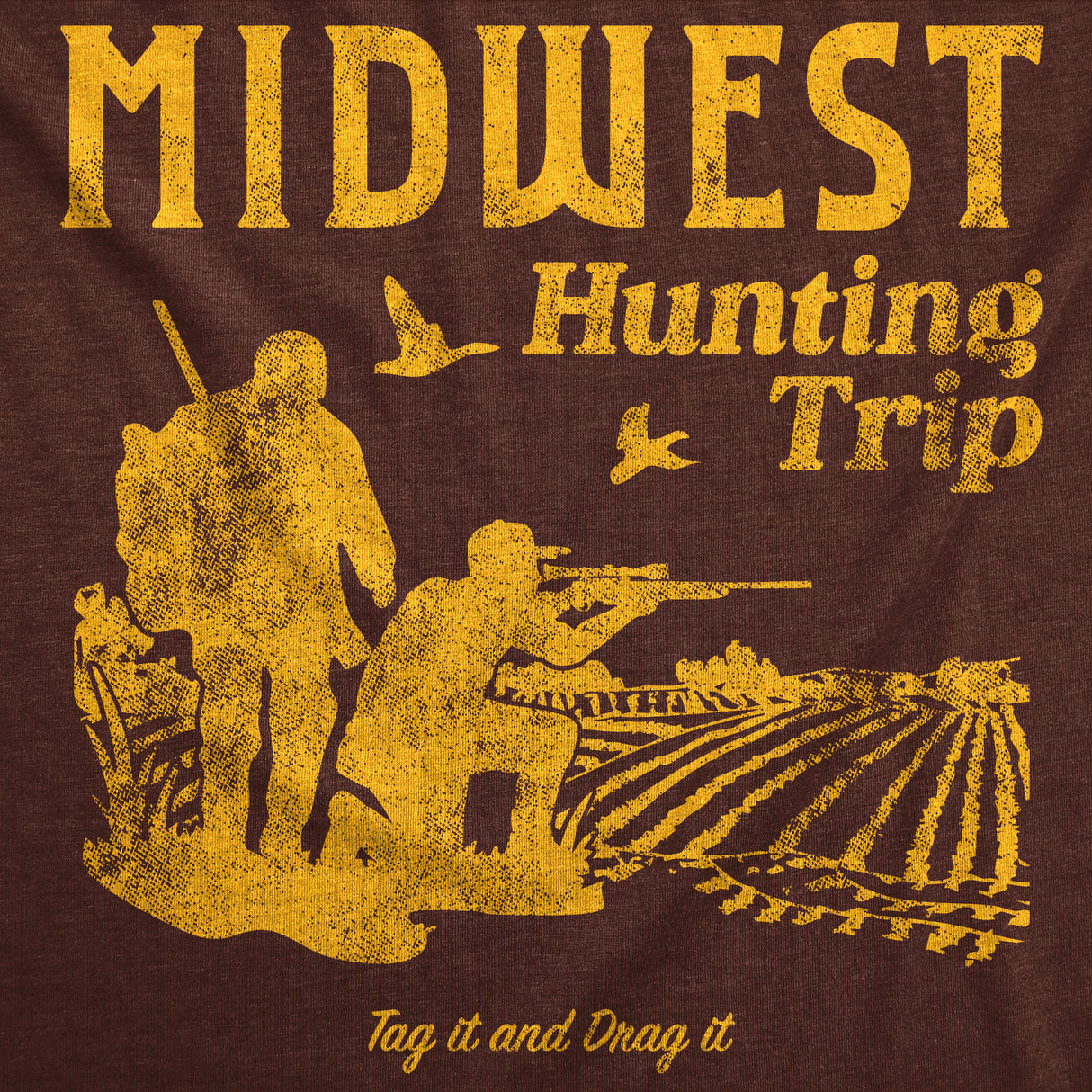 Mens Funny T Shirts Midwest Hunting Trip Sarcastic Hunters Graphic Novelty Tee for Men