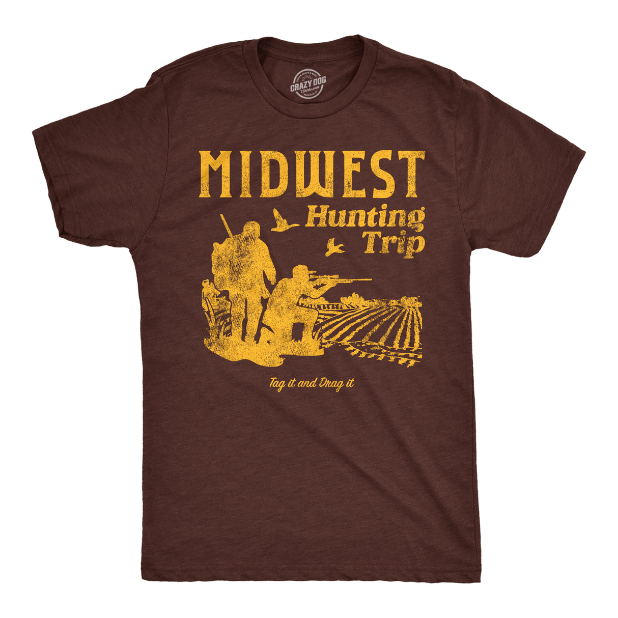 Mens Funny T Shirts Midwest Hunting Trip Sarcastic Hunters Graphic Novelty Tee for Men