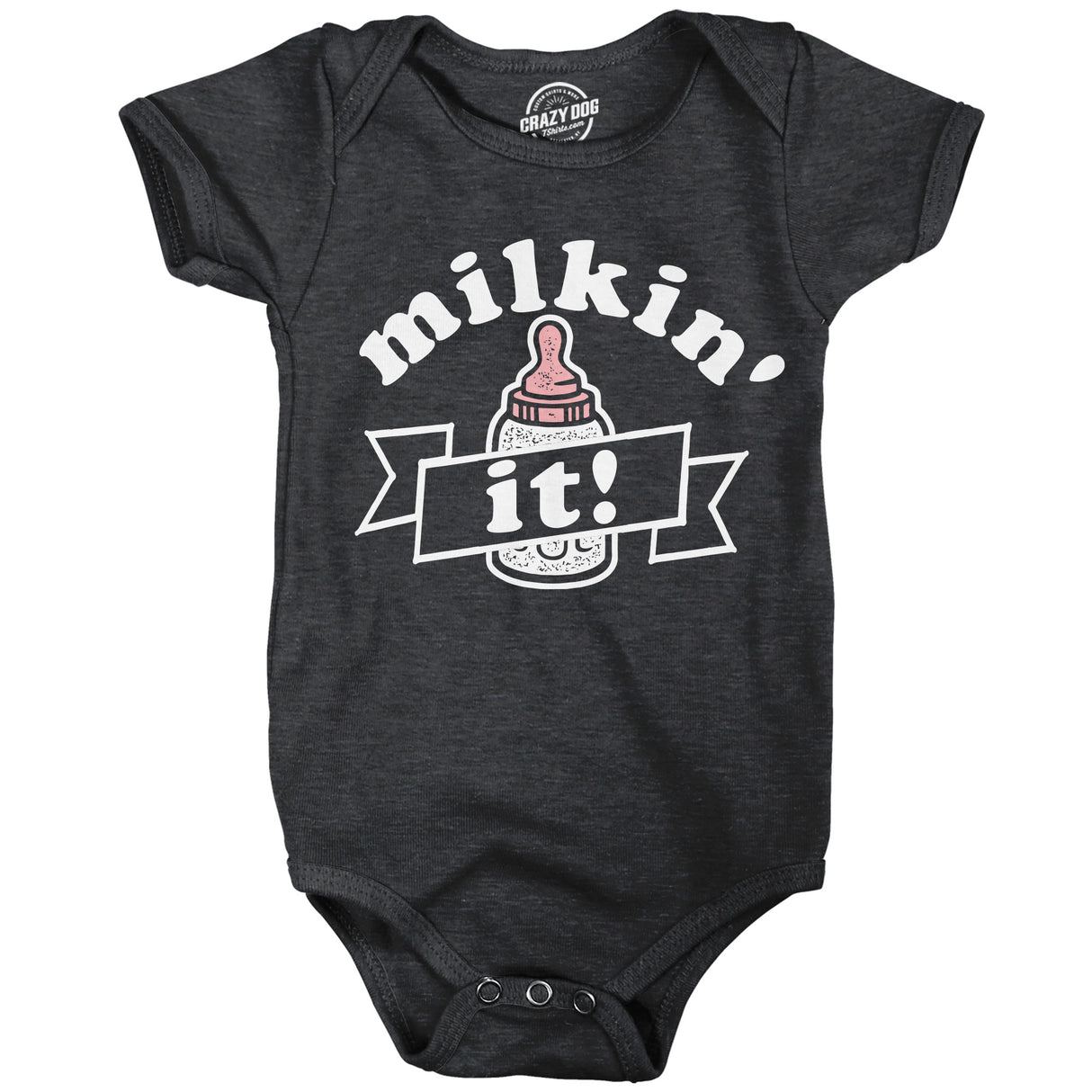 Milkin It Baby Bodysuit Funny Sarcastic Breast Feeding Graphic Novelty Jumper for Infants