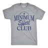 Mens Funny T Shirts Minimum Effort Club Sarcastic Graphic Novelty Tee for Men