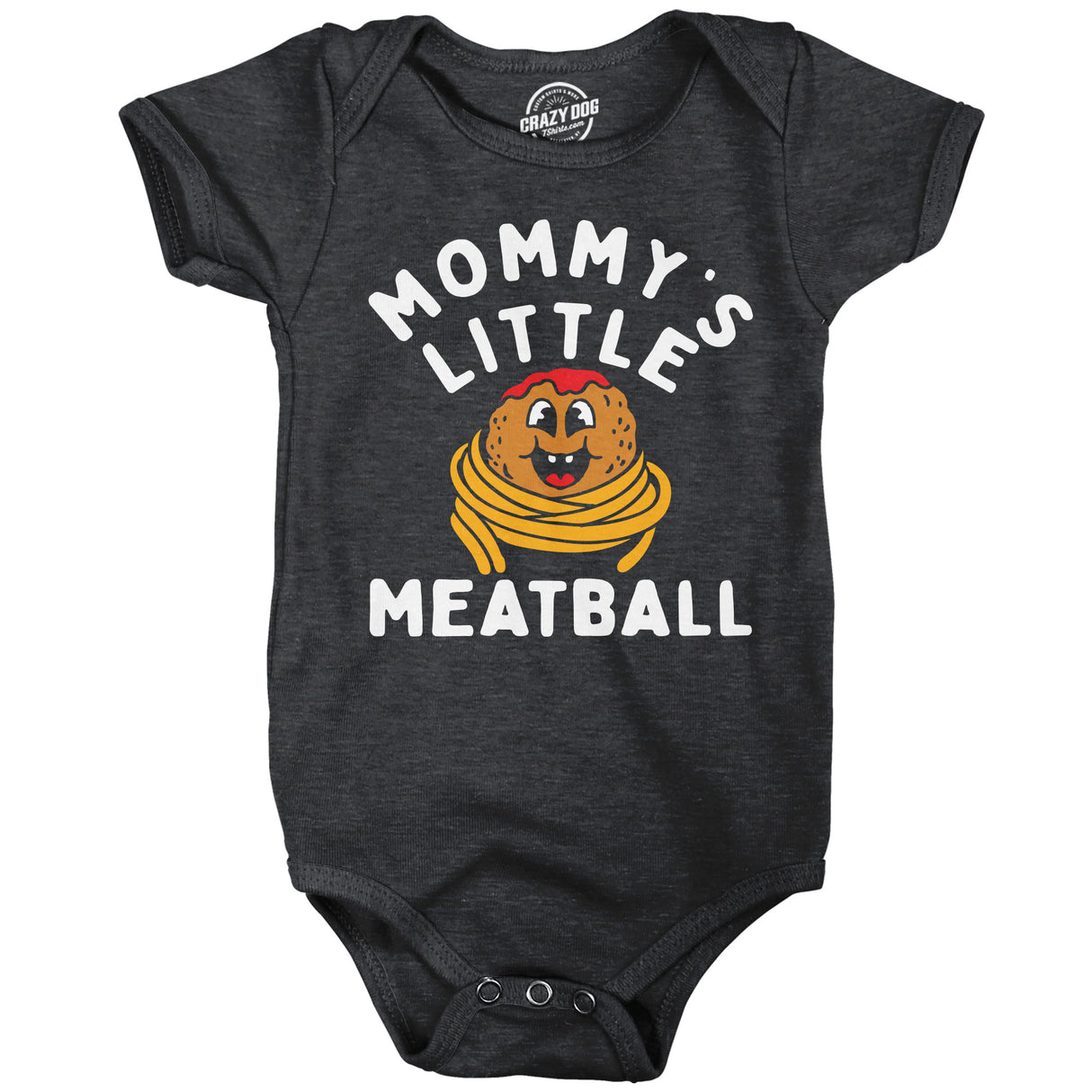 Mommys Little Meatball Baby Bodysuit Funny Sarcastic Graphic Novelty Jumper for Infants