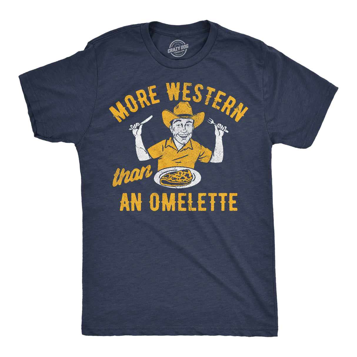 Mens Funny T Shirts More Western Than An Omelette Sarcastic Graphic Novelty Tee for Men