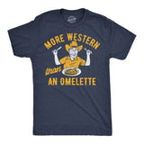Mens Funny T Shirts More Western Than An Omelette Sarcastic Graphic Novelty Tee for Men