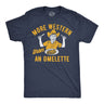 Mens Funny T Shirts More Western Than An Omelette Sarcastic Graphic Novelty Tee for Men