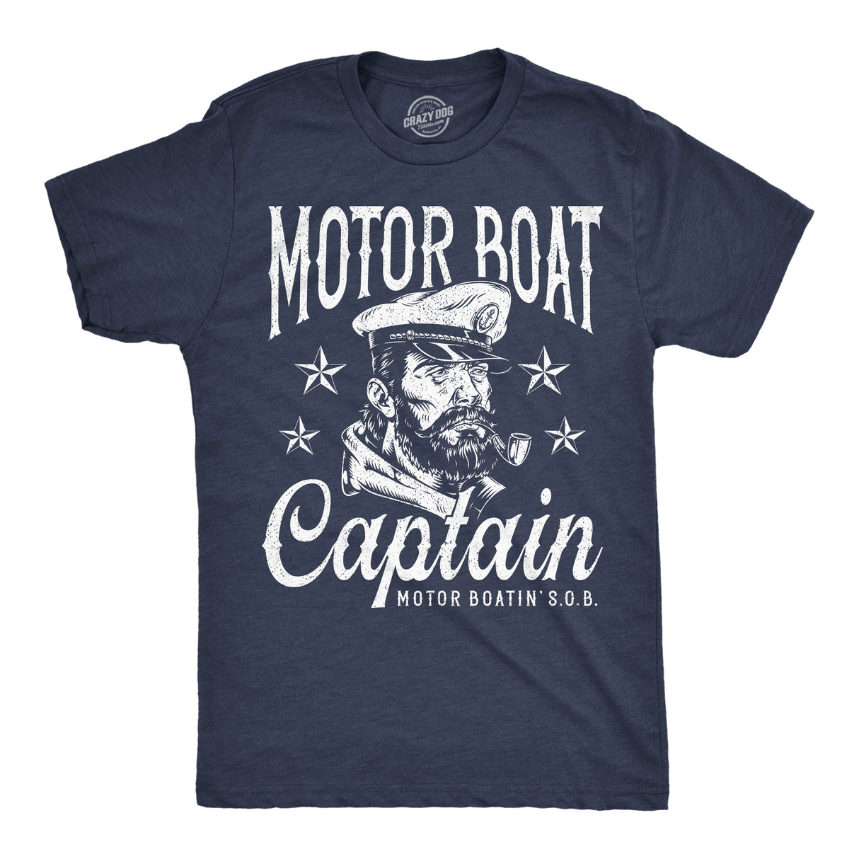 Mens Funny T Shirts Motor Boat Captain Sarcastic Sailor Graphic Novelty Tee for Men