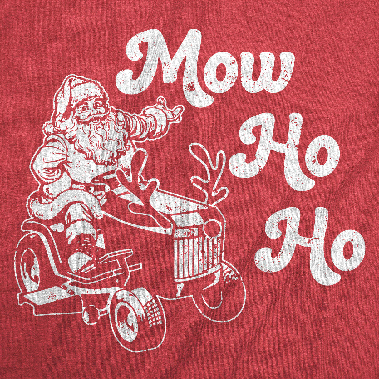 Mens Funny T Shirts Mow Ho Ho Sarcastic Christmas Graphic Novelty Lawn Mower Tee for Men