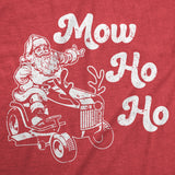 Mens Funny T Shirts Mow Ho Ho Sarcastic Christmas Graphic Novelty Lawn Mower Tee for Men