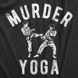 Mens Funny T Shirts Murder Yoga Sarcastic Martial Arts Graphic Novelty Tee for Men