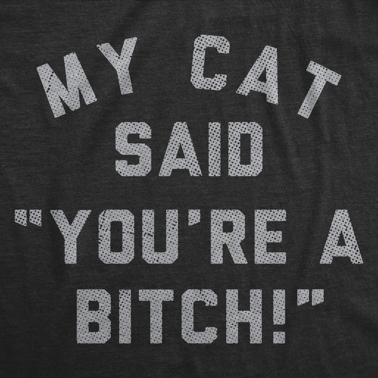 Womens Funny T Shirts My Cat Said Youre A Bitch Sarcastic Kitten Graphic Novelty Tee for Ladies