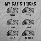 Mens Funny T Shirts My Cats Tricks Sarcastic Kitten Graphic Novelty Tee for Men