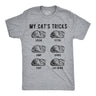 Mens Funny T Shirts My Cats Tricks Sarcastic Kitten Graphic Novelty Tee for Men