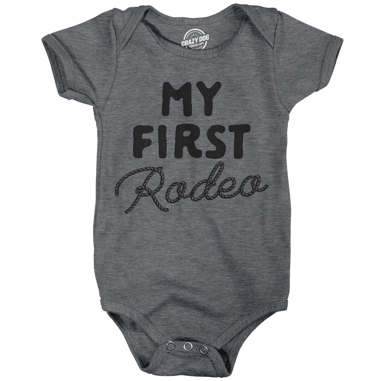 My First Rodeo Baby Bodysuit Funny Sarcastic Graphic Novelty Jumper for Infants