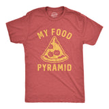 Mens Funny T Shirts My Food Pyramid Sarcastic Pizza Graphic Novelty Tee For Men