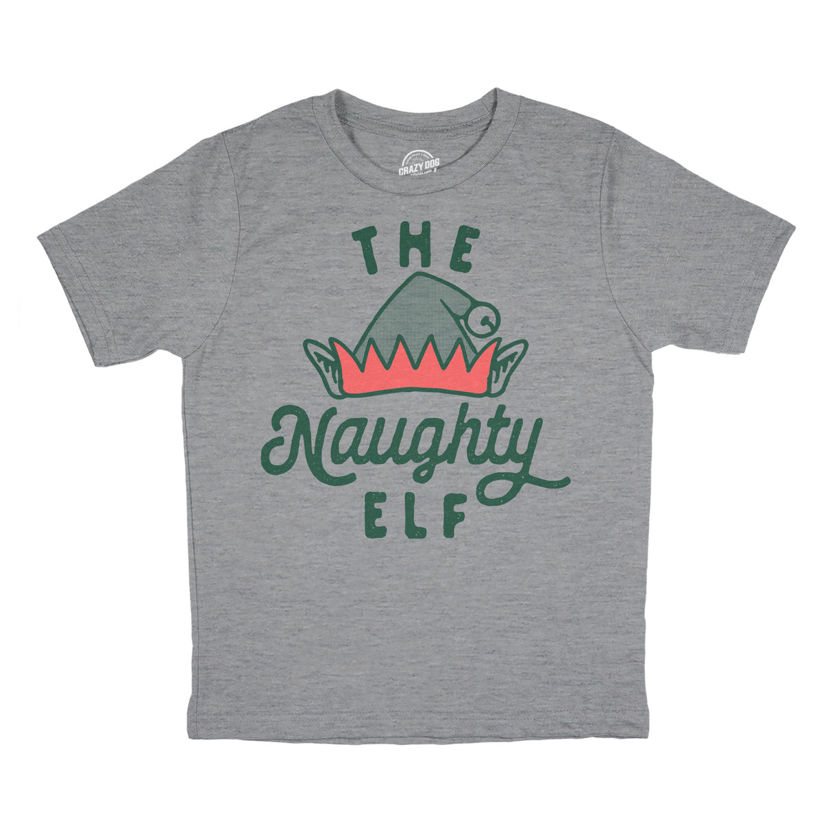 Youth The Naughty Elf T Shirt Funny Bad Behavior Xmas Elves Joke Tee for Kids