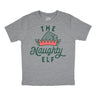 Youth The Naughty Elf T Shirt Funny Bad Behavior Xmas Elves Joke Tee for Kids