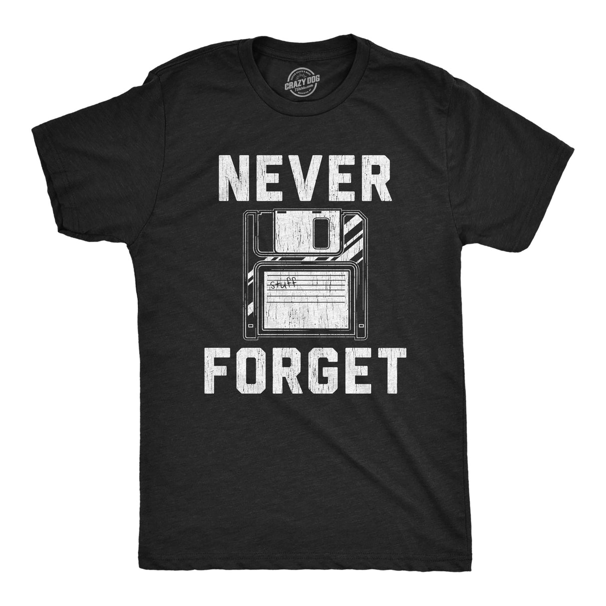 Mens Funny T Shirts Never Forget Sarcastic Floppy Disk Graphic Novelty Retro Tee for Men