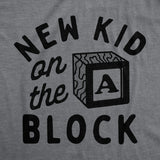 New Kid On The Block Baby Bodysuit Funny Sarcastic Graphic Novelty Jumper for Infants