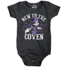 New To The Coven Baby Bodysuit Funny Sarcastic Witch Graphic Novelty Halloween Jumper For Infants