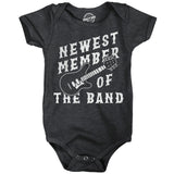 Newest Member of the Band Baby Bodysuit Funny Sarcastic Rock N Roll Graphic Novelty Jumper for Infants