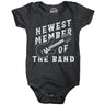 Newest Member of the Band Baby Bodysuit Funny Sarcastic Rock N Roll Graphic Novelty Jumper for Infants