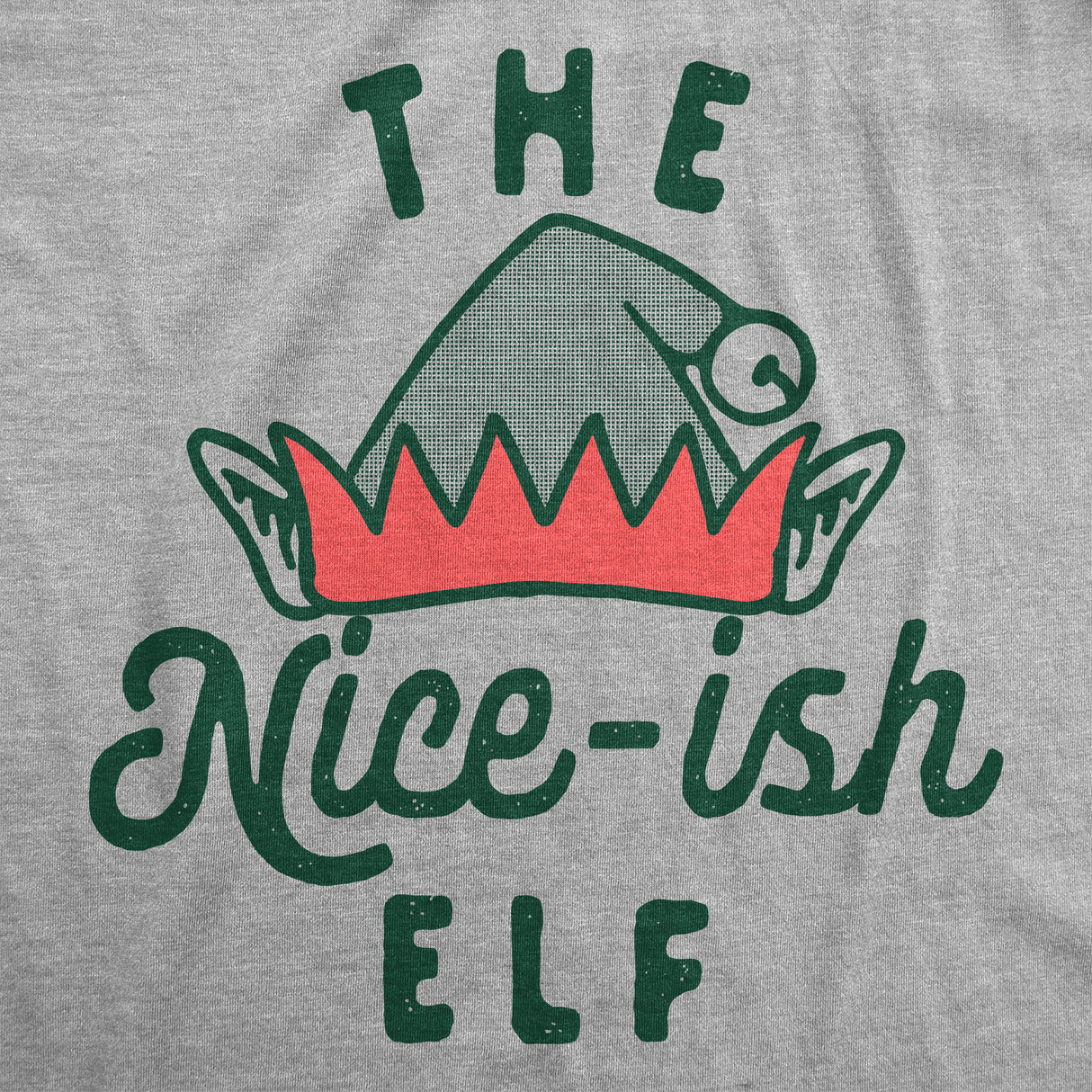 Youth The Nice Ish Elf T Shirt Funny Good Behavior Xmas Elves Joke Tee for Kids