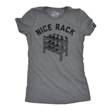 Womens Funny T Shirts Nice Rack Sarcastic Wine Graphic Novelty Tee for Ladies