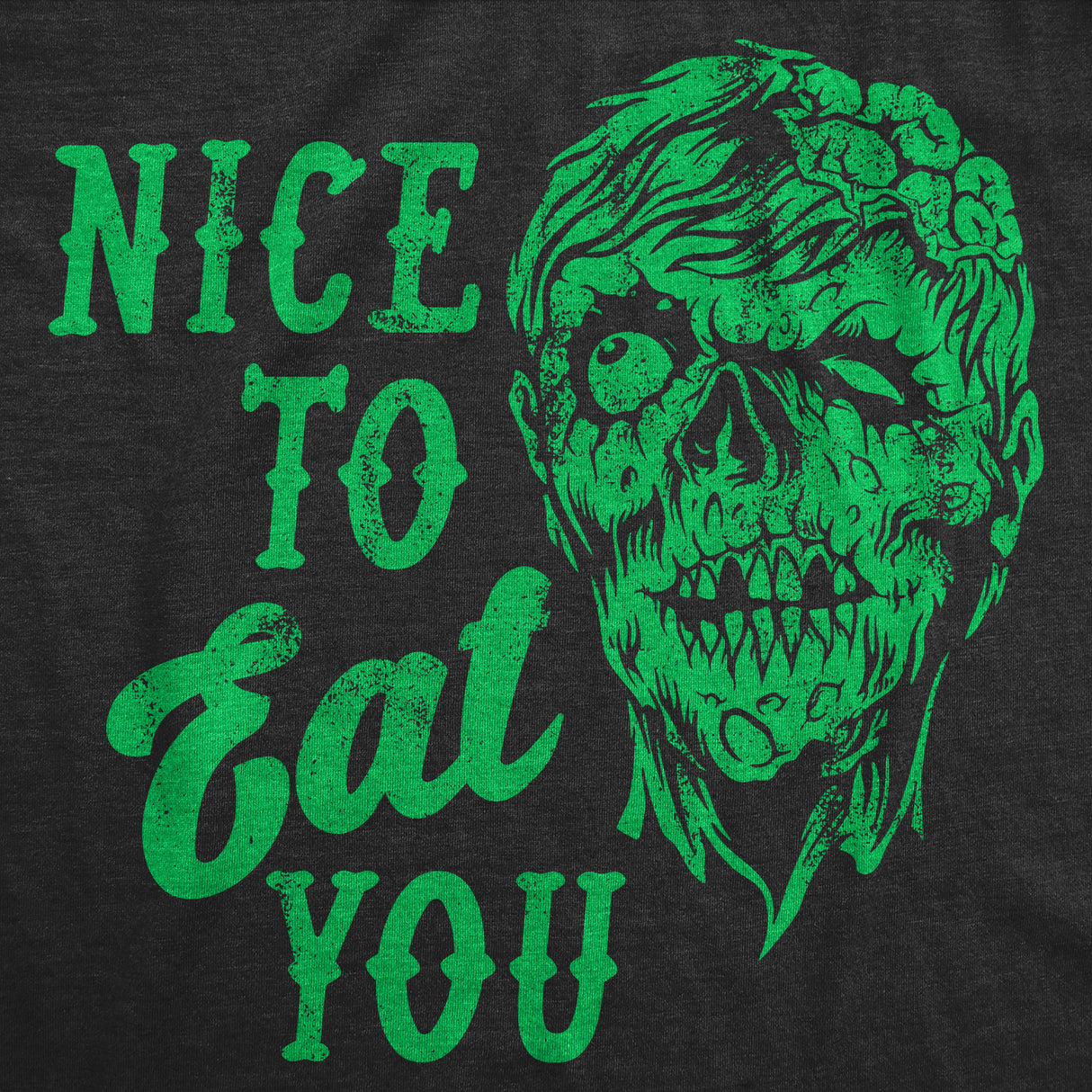 Mens Funny T Shirts Nice to Eat You Sarcastic Zombie Graphic Novelty Tee for Men