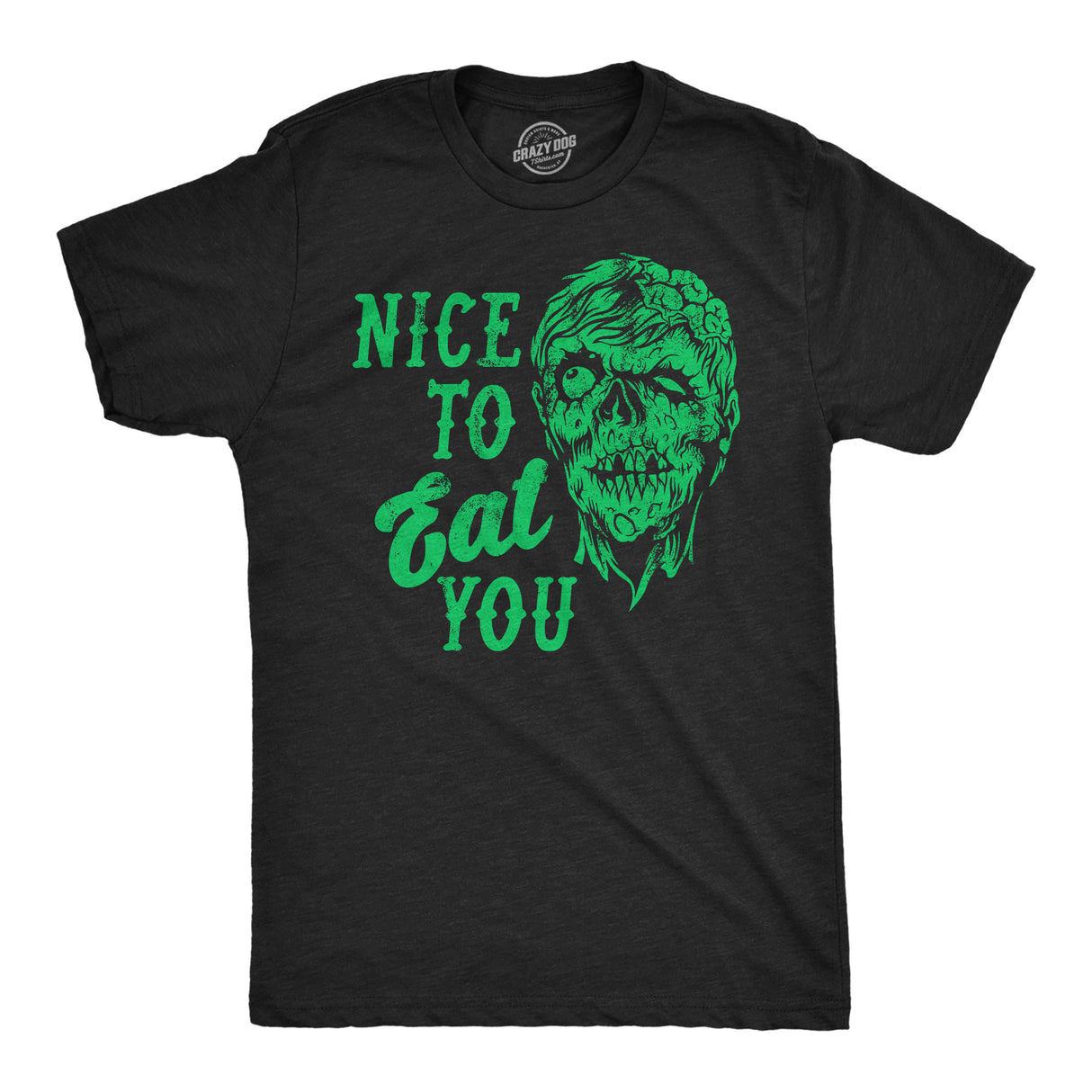 Mens Funny T Shirts Nice to Eat You Sarcastic Zombie Graphic Novelty Tee for Men