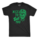 Mens Funny T Shirts Nice to Eat You Sarcastic Zombie Graphic Novelty Tee for Men