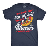 Mens Funny T Shirts Its Not The Fourth Of July Til My Wiener Comes Out Sarcastic Tee for Men