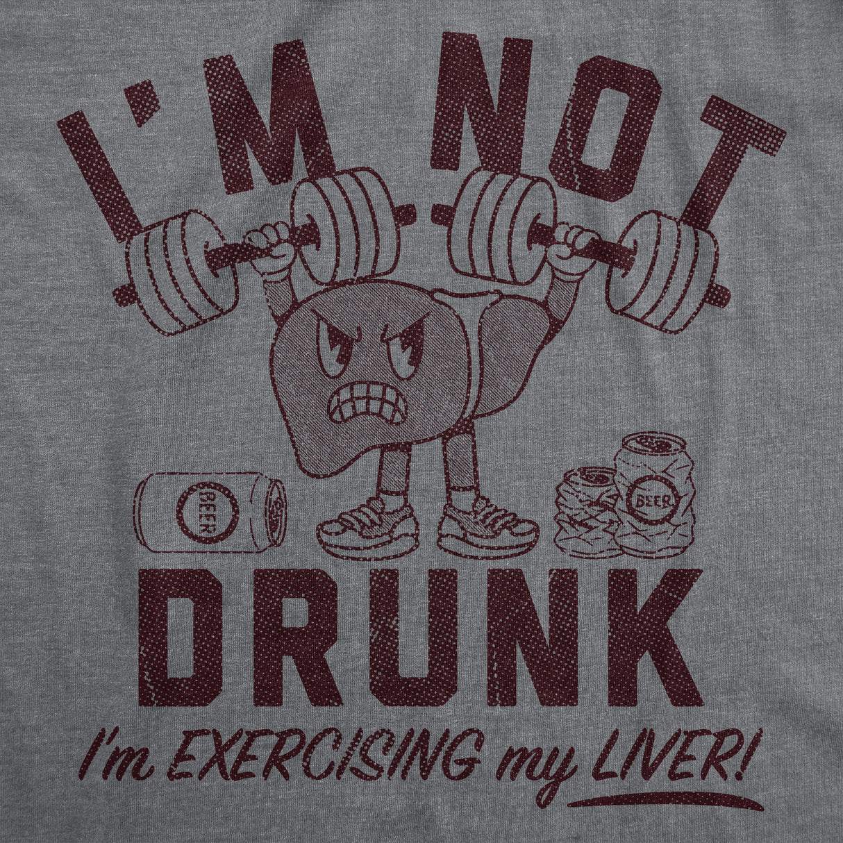 Mens Funny T Shirts Im Not Drunk Im Exercising My Liver Sarcastic Drinking Graphic Novelty Tee for Men