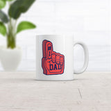 Number One Dad Foam Finger Mug Funny Sarcastic Fathers Day Graphic Novelty Coffee Cup-11oz