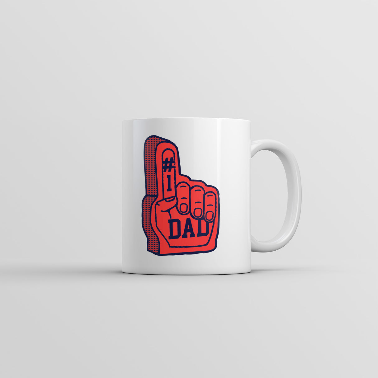 Number One Dad Foam Finger Mug Funny Sarcastic Fathers Day Graphic Novelty Coffee Cup-11oz