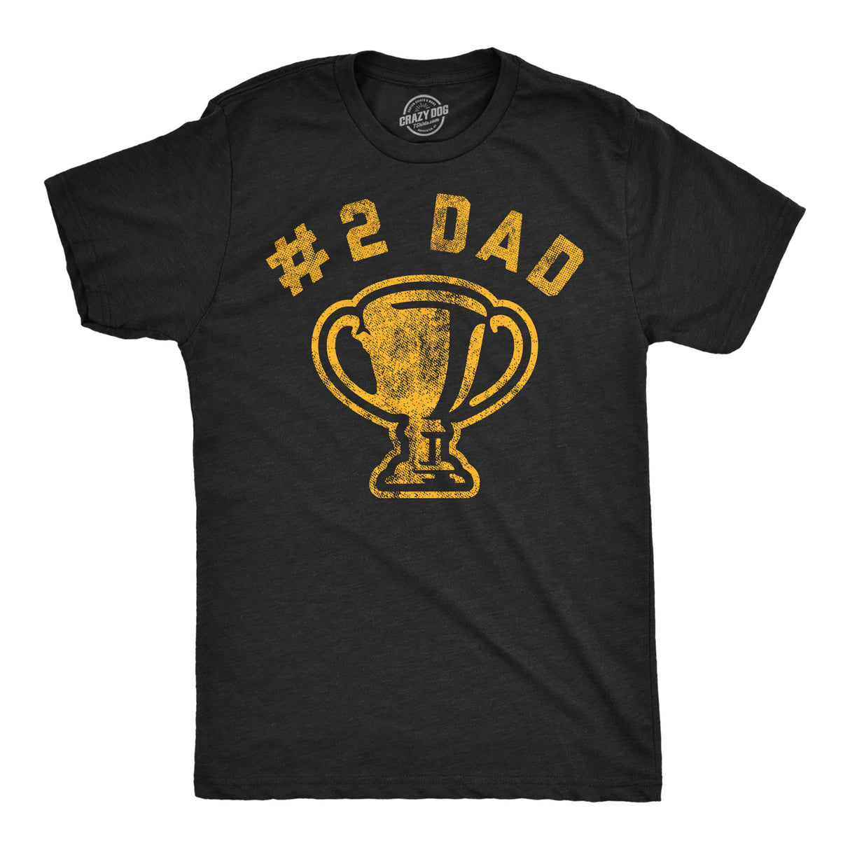Mens Funny T Shirts Number 2 Dad Sarcastic Trophy Graphic Novelty Fathers Day Tee for Men