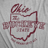 Mens Funny T Shirts Ohio The Buckeye State Sarcastic Graphic Novelty Tee For Men